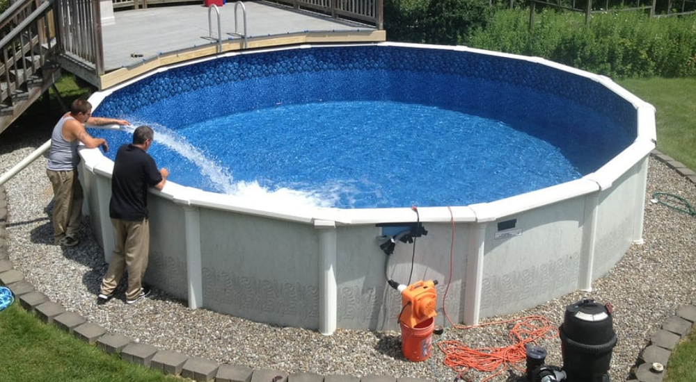 above ground pool